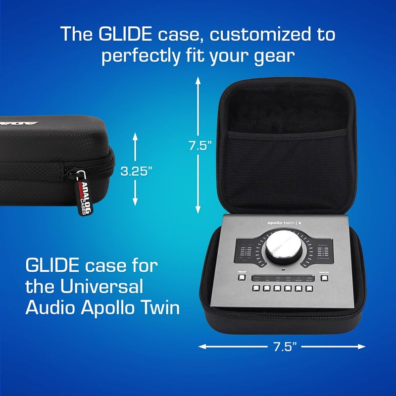 ANALOG CASES Universal Audio Apollo Twin Case - Custom-Fitted Compact GLIDE Case for Travel - Image 5